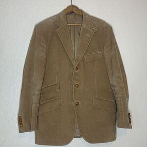 POLO by RALPH LAUREN Blue Label Beige Corduroy Cotton Sport Coat Mens Size 40